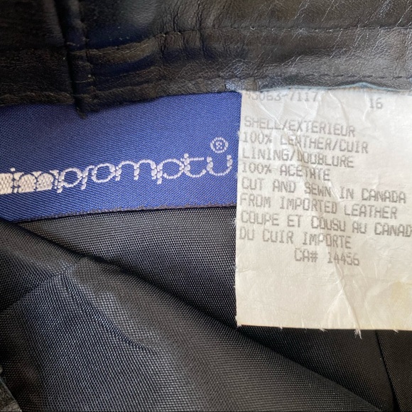 Vintage Black Leather Pencil Skirt - Picture 7 of 8